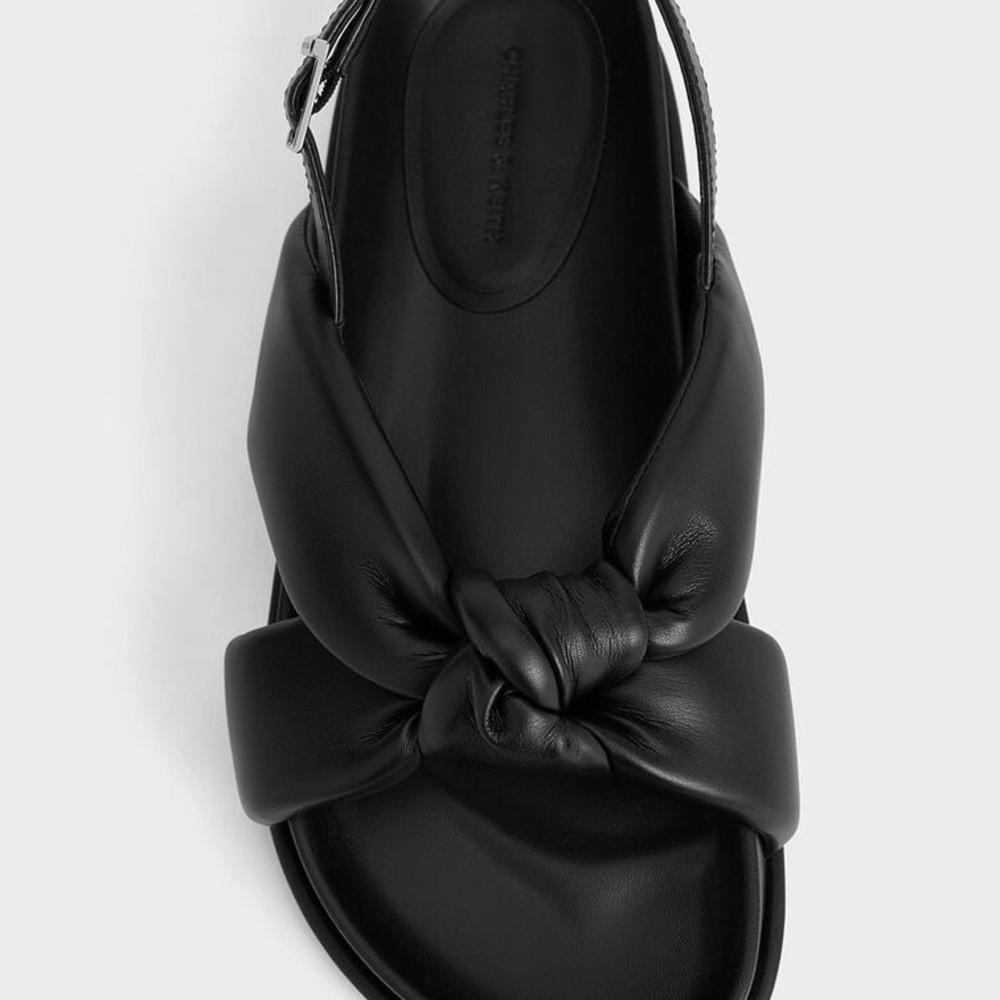 Charles & Keith Silk Bow Slingback Sandals - Picture 5 of 6